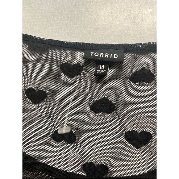 Torrid little black dress mesh bodice sz 14 - Picture 8 of 10